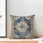 Boho Throw Pillow Covers Set of 2, Linen Farmhouse Decorative Cushion Covers for Sofa, Couch, Bed, 18X18