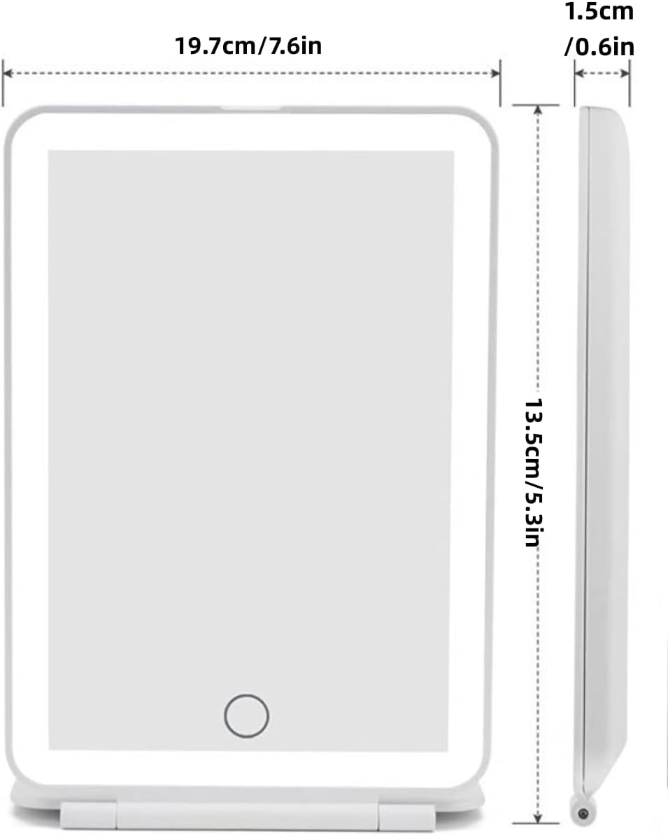 Foldable LED Makeup Mirror - folded view