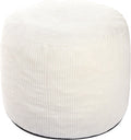 Boho round Pouf Ottoman, Corduroy Foot Rest Stool for Living Room, Bedroom, Dorm