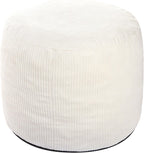 Boho round Pouf Ottoman, Corduroy Foot Rest Stool for Living Room, Bedroom, Dorm