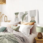Sage Green Boho Framed Wall Art Set of 3 - detail