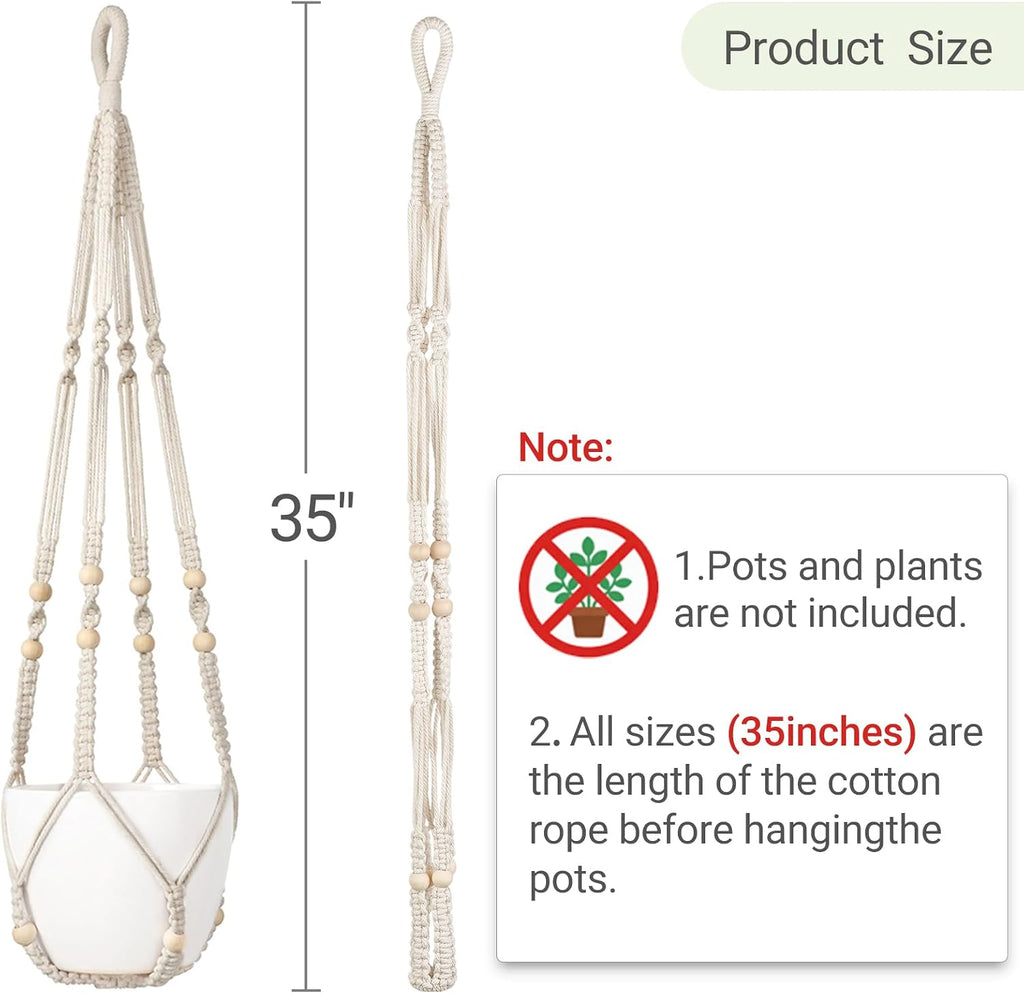Macrame Plant Hanger Set of 2 - lifestyle