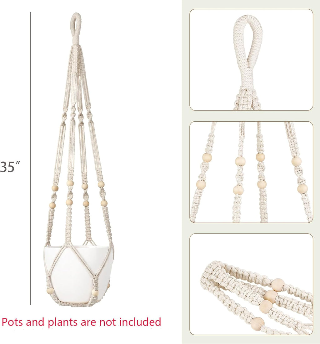 Macrame Plant Hanger Set of 2 - detail