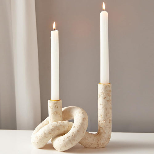 Boho Knot Taper Candle Holder - detail