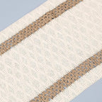 Boho Macrame Table Runner, Cotton Linen Woven Farmhouse Table Decor, 12X90 Inches