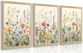 Watercolor Wildflower Wall Art Set of 3