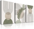 Sage Green Boho Framed Wall Art Set of 3