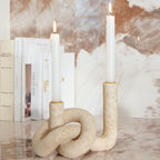 Boho Knot Taper Candle Holder - lifestyle