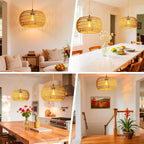 Rattan Pendant Light Plug-In - detail