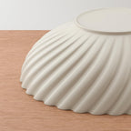 White Ceramic Decorative Bowl, 10 Inch Modern Fruit Bowl for Kitchen Counter, Entryway Key Bowl
