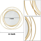 Boho Sunburst round Mirror Set of 3, Metal Circle Wall Mirrors for Entryway, Living Room, Bedroom