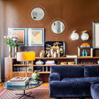Boho Sunburst round Mirror Set of 3, Metal Circle Wall Mirrors for Entryway, Living Room, Bedroom