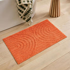 Boho Rainbow Tufted Bath Mat, Non-Slip Farmhouse Bathroom Rug, Rubber Backed